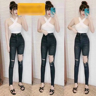 Quần jeans rách cạp cap siêu co dãn_009