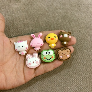 STICKER/JIBITZ/ CHARM HÌNH MÈO GẤU ẾCH GÀ THỎ TRANG TRÍ DÉP SỤC