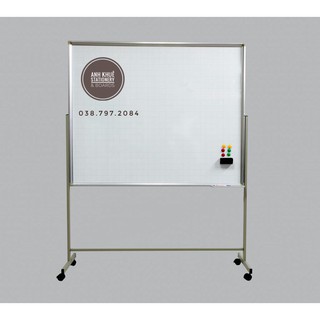 Bảng từ trắng di động 1 mặt KT 120x150 cm - Tặng bút, bông lau, nam châm