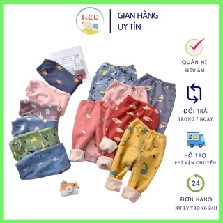 Quần nỉ bông lót lông cho bé quần ấm thu đông cực đẹp cho bé trai gái sơ sinh từ 3-14kg –Q11