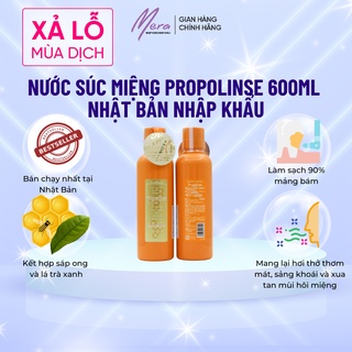 Nước súc miệng bong mảng bám và cao răng Propolinse 600ml Nhật Bản nhập khẩu