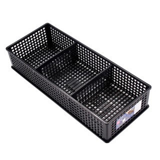 Khay đựng vật dụng chia ngăn dạng lưới màu ĐEN INOMATA - Nội địa Nhật Bản