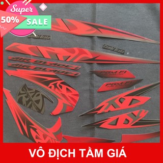 [GIÁ GỐC] NGUYÊN BỘ TEM DÁN XE HONDA AIRBLADE THÁI 2011 3 LỚP MÀU ĐỎ ĐEN