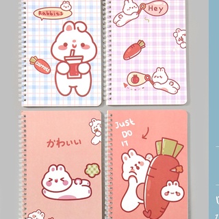 Sổ lò xo A5 120 trang hình Thỏ cà rốt cute 7.2*10cm