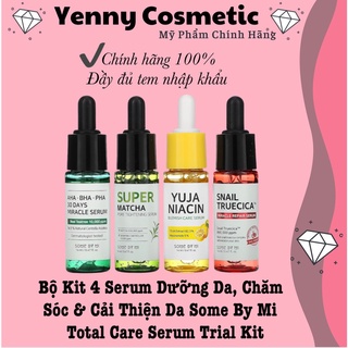 Bộ Kit 4 Serum Dưỡng Da, Chăm Sóc Và Cải Thiện Các Vấn Đề Da Some By Mi Total Care Serum Trial Kit