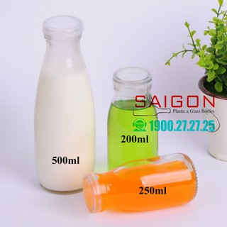 Chai Thủy Tinh Tròn 500ml Nắp Nhựa
