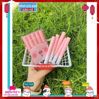 Set Son kem Heo Hồng  - set son heo hồng Ruhuatuo 5 cây nội địa trung siêu lỳ