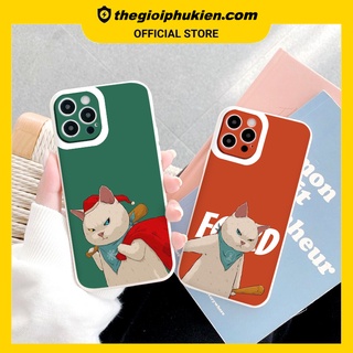 Ốp iphone - Ốp lưng iphone cạnh vuông mèo lạnh lùng dành cho ip 6 đến 14promax - ng243