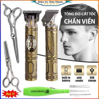 Tông đơ cắt tóc cạo râu bấm viền đa năng sạc điện pin rời tiện lợi