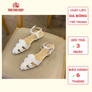 Dép quai hậu nữ rọ mũi chân đế bệt hot trend , Sandal quai hậu nữ cao 2 phân rọ mũi hở gót, Mã SD005- Teen Teen shop