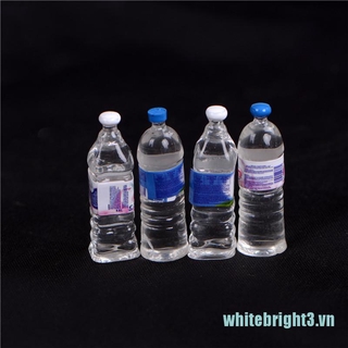Set 4 Chai Nước Khoáng Mini 1 / 6 1 / 12 Trang Trí Nhà Búp Bê