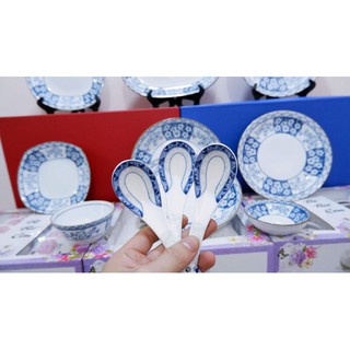 Thìa - Muôi Sứ [BÁT TRÀNG][Cao Cấp]men dầy dặn,chắc chắn,hoạ tiết sang trọng,cỡ phù hợp tất cả mọi người