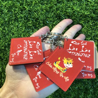 Móc khóa in logo thương hiệu theo yêu cầu