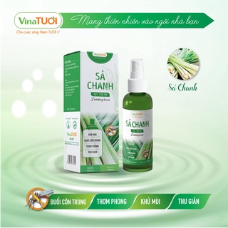 [Bán Chạy] Tinh Dầu Xịt Đuổi Muỗi Hương Sả Chanh Vina Tươi 100% An Toàn Cho Trẻ Nhỏ