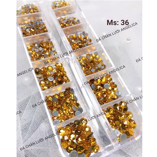 [Đá Nail] Khay Đá Chân Keo Màu Nước Gạo Mix Size Chính Hãng_Mã CK36_ANGELICA