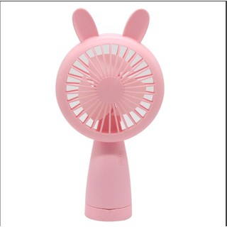Quạt mini cầm tay, quạt mini để bàn tai thỏ