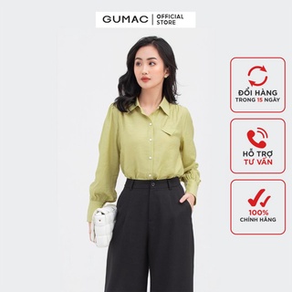[Mã WABRGUM giảm 10% tối đa 30K đơn 99K] Áo sơ mi nữ túi kiểu GUMAC nhiều màu quý phái AB830