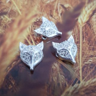 Charm bạc 925 xỏ ngang mặt hồ ly