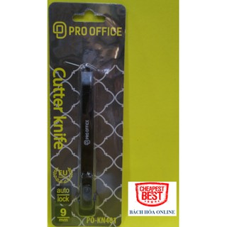 Dao trổ, dao rọc giấy vỏ Inox Pro-Office KN401 9mm