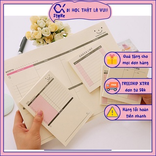 [Hàng mới về] Set 60 tờ giấy note lên kế hoạch theo tuần, theo tháng, tập giấy ghi chú checklist