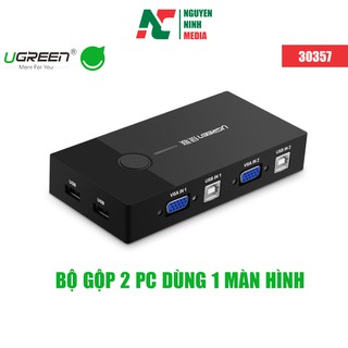 Bộ chuyển tín hiệu 2 CPU dùng 1 Màn hình KVM Switch USB Chính hãng Ugreen 30357 cao cấp