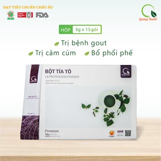 [CHÍNH HÃNG] Bột Tía Tô Quảng Thanh 100% Nguyên Chất Sấy Lạnh - Bổ phổi phế, đẹp da, hỗ trợ bệnh Gout - Hộp tiện lợi