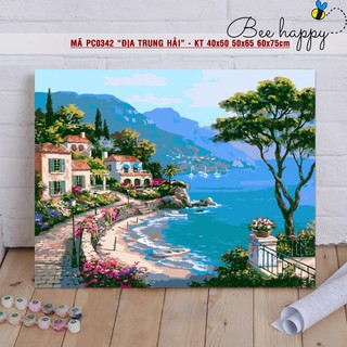 Tranh Sơn Dầu Số Hóa Cảnh Bình Yên Bên Bãi Biển Sondausohoavn Tranh Số Hóa Mã Tranh C016