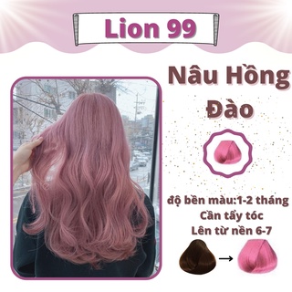 Thuốc nhuộm tóc màu NÂU HỒNG TRÀ SỮA cần dùng bột tẩy tẩy tóc tặng kèm oxy găng tay