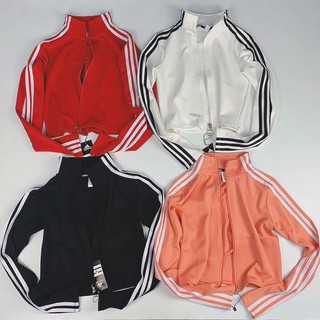 Áo khoác 3 sọc thể thao nữ tập Gym