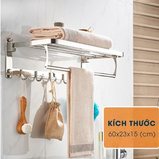 Vắt khăn nhà tắm inox 304, kệ để khăn nhà tắm gấp đa năng inox 304