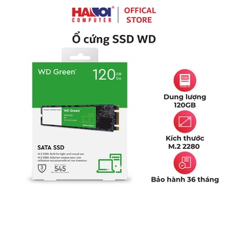 Ổ cứng SSD WD Green 120GB M.2 2280 (Đọc 545MB/s - Ghi 430MB/s) - (WDS120G2G0B)