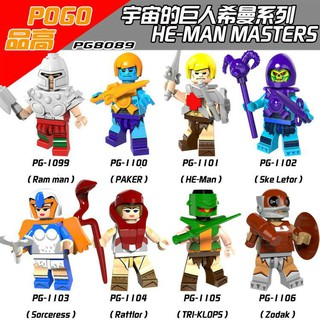 Minifigures Các Nhân Vật Trong He-Man Masters He-Man Paker Ram Man Ske Letor Rattlor PG8089