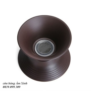 Lọc trà gốm tử sa lưới inox 304 (đất phối)