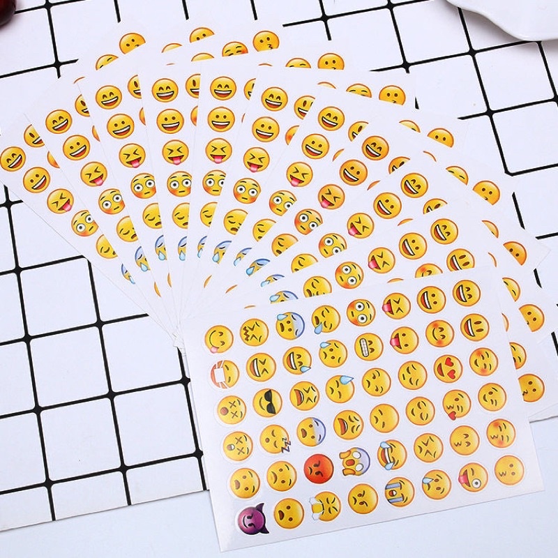 Set 10 tấm sticker icoin mặt cười