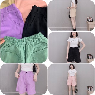 QUẦN SORT KAKI CHUN ỐNG RỘNG , LƯNG CAO /CHUẨN HÀNG QUẢNG CHÂU ĐỦ MÀU / ĐỦ SIZE (KKLC)