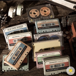 Bộ 2 dải washi tape hình cuộn băng radio kiểu cổ điển trang trí take note WA07