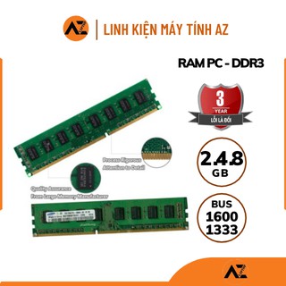 Ram PC DDR3 2GB / 4GB /8GB BUS 1333/1600 (Bảo Hành 36 Tháng)