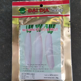 Hạt giống củ cải trắng - cải củ (20gr)