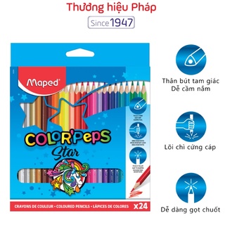 Chì màu Color'Peps - 24 màu (MAPED Chính Hãng)