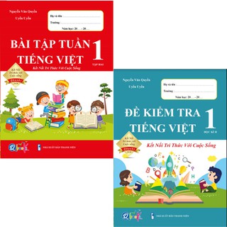 Sách - Combo Bài Tập Tuần và Đề Kiểm Tra Tiếng Việt 1 - Kết Nối Tri Thức Với Cuộc Sống - Học kì 2 (2 cuốn)