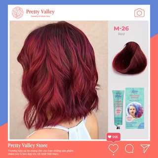 Kem nhuộm tóc màu đỏ MOLOKAI, kem nhuộm tóc siêu dưỡng chứa collagen tảo biển - Pretty Valley Store