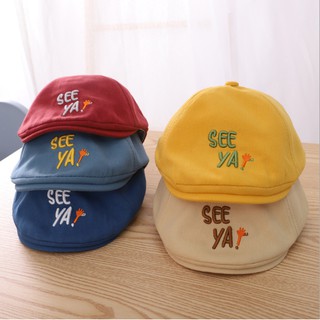 Nón beret in chữ phong cách hợp thời trang đáng yêu cho bé