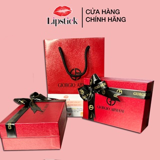 Hộp quà đựng son Giorgio Armani, kèm nơ thiệp , phụ kiện dành cho son làm quà tặng ngày lễ, Lipstick Offical Store