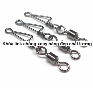 Khóa Link , Ma Ní chống xoắn cao cấp ( set 10 cái ) chất liệu thép Nhật , Không Gỉ ( đồ câu coye )