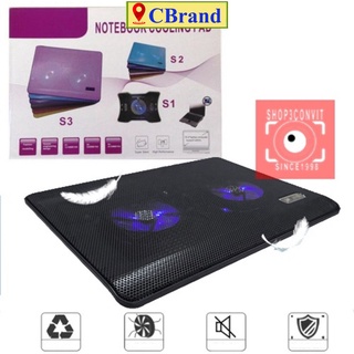 Quạt Tản Nhiệt -- Đế Tản Nhiệt Laptop S2 - 15.6 inch - 2 Quạt Chắc Chắn, Thiết Kế Đẹp, Bền
