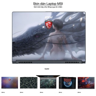Skin dán Laptop MSI in hình Fantasy nhiều mẫu 6 (inbox mã máy cho Shop)