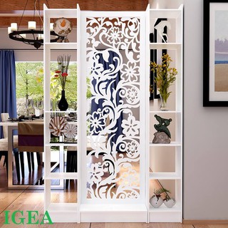 Bình phong Vách Ngăn Hoa Cúc Liền Kệ IG483 1 vách 2 kệ IGA