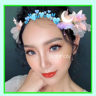 (Mẫu Lens siêu hót) Lens xanh Tây  cá tính cho cô nàng đi chơi sử dụng 12 tháng
