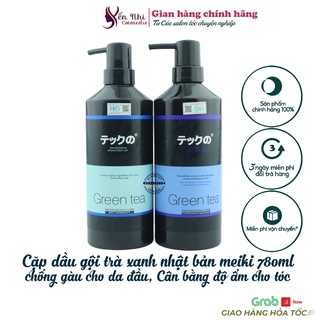 Meiki dầu gội trà xanh meiki ức chế gàu da đầu dầu phục hồi giữ ẩm sâu, Mỹ phẩm tóc yến nhi DG20