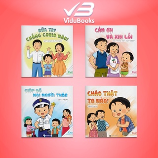 [Mã BMBAU50 giảm 10% đơn 99k] Sách Ehon song ngữ phát triển kỹ năng sống Bon là bé ngoan COMBO 4 cuốn